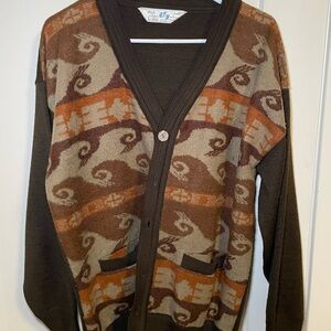 Men's Brown Patterned Sweater
